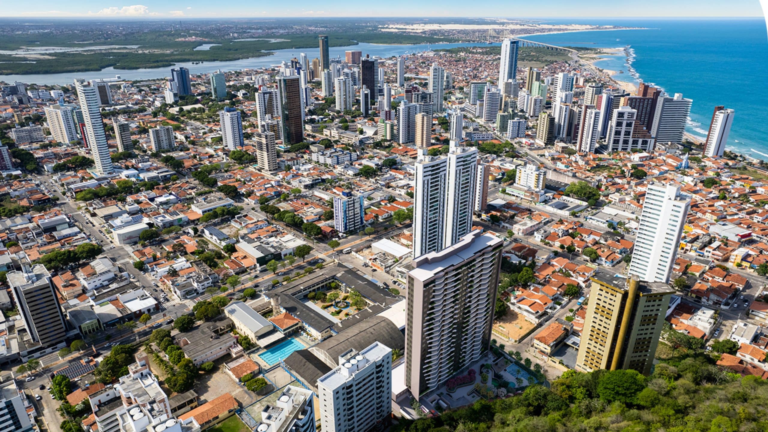 Imagem áerea do bairro Tirol em Natal-RN.